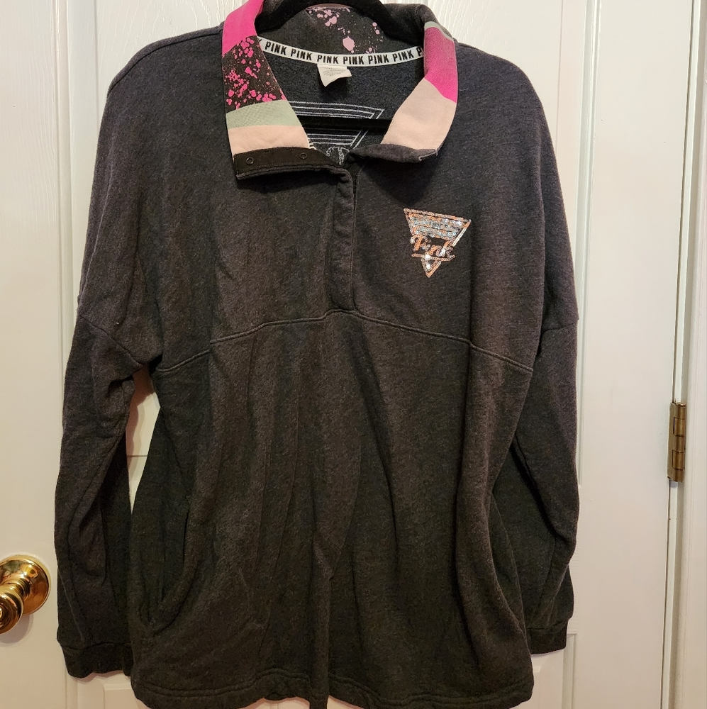 PINK Quarter Zip Pullover